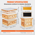 Bee Hive Starter Kit 20 Frame Cedar Wood Langstroth Beekeeping Box