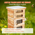 Bee Hive 40 Frame Langstroth Kit 2 Deep 2 Medium Cedar Wood Beeswax