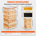 Bee Hive 40 Frame Langstroth Kit 2 Deep 2 Medium Cedar Wood Beeswax
