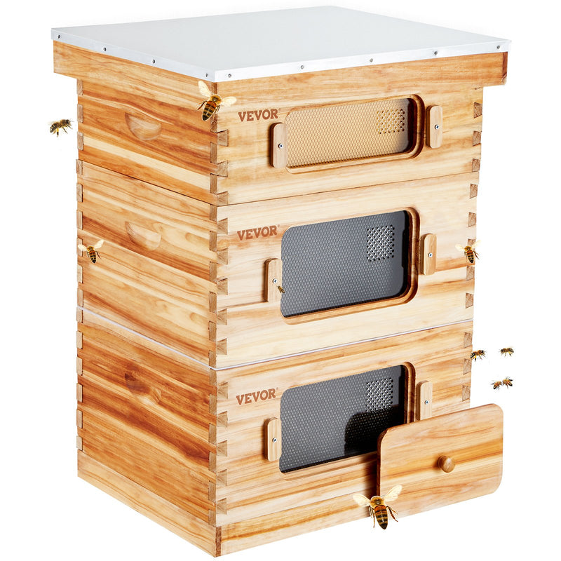 Bee Hive 30 Frame Starter Kit 2 Deep 1 Medium Langstroth Beehive