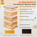 Bee Hive 30 Frame Starter Kit 2 Deep 1 Medium Langstroth Beehive
