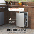 Pull Out Trash Drawer 50x58x57.4cm Stainless Steel BBQ Kitchen