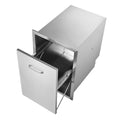 Pull Out Trash Drawer 50x58x57.4cm Stainless Steel BBQ Kitchen