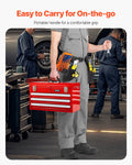 Portable Metal Tool Box 520mm 3 Drawers Red Tool Organiser