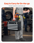 Metal Tool Box 20.5in 4 Drawer Portable Chest Ball Bearing Slides