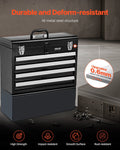 Metal Tool Box 20.5in 4 Drawer Portable Chest Ball Bearing Slides