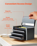Metal Tool Box 8.6in 3 Drawer Portable Steel Tool Chest EVA Liners