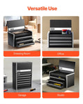 Metal Tool Box 8.6in 3 Drawer Portable Steel Tool Chest EVA Liners
