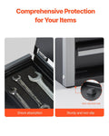 Metal Tool Box 8.6in 3 Drawer Portable Steel Tool Chest EVA Liners