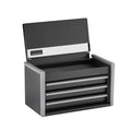 Metal Tool Box 8.6in 3 Drawer Portable Steel Tool Chest EVA Liners