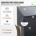 Podium Stand 47in Black Wood Rolling Lectern Storage Shelves