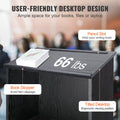 Podium Stand 47in Black Wood Rolling Lectern Storage Shelves