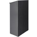 Podium Stand 47in Black Wood Rolling Lectern Storage Shelves