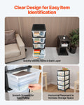 Plastic Storage Drawers Cart 4 Drawer Rolling Organizer with Wheels