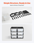 Plastic Storage Drawers 6 Drawer Organizer Clear Bins 2 Pack