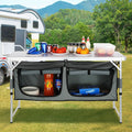 Camping Kitchen Table Folding 3 Height Adjustable MDF Carry Bag