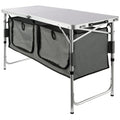 Camping Kitchen Table Folding 3 Height Adjustable MDF Carry Bag