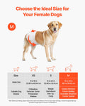 Dog Diapers Female M 96 Pack Super Absorbent Leak-Proof Heat