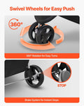 VEVOR Pet Stroller 3 Wheel Foldable 16KG Capacity Mesh Windows Brake