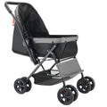 Pet Stroller, 20KG Weight Capacity, Foldable Dog Stroller Cart, 4 Wheels Cats Stroller with Mesh Windows & Revrsible Handle, Portable Pet Carrier Stroller with Brake, for Small to Medium Pets