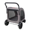 Pet Stroller 4 Wheel Dog Cat Carrier 160kg Weight Capacity Brake