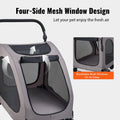 Pet Stroller 4 Wheel Dog Cat Carrier 160kg Weight Capacity Brake