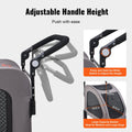 Pet Stroller 4 Wheel Dog Cat Carrier 160kg Weight Capacity Brake