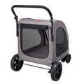 Pet Stroller 4 Wheel Dog Cat Carrier 160kg Weight Capacity Brake