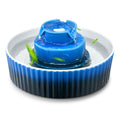 Ceramic Cat Water Fountain 2.1L Blue Ultra-Quiet Pump Pet Dispenser
