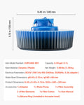 Ceramic Cat Water Fountain 2.1L Blue Ultra-Quiet Pump Pet Dispenser