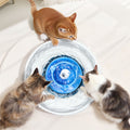 Ceramic Cat Water Fountain 2.1L Blue Ultra-Quiet Pump Pet Dispenser