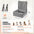 Dog Booster Car Seat Pet Car Seat for Small Medium Dog up to 18.1 kg Gray