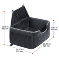Dog Booster Car Seat Pet Car Seat for Medium Large Dog up to 24.9 kg Black