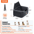 Dog Booster Car Seat Medium Large 24.9kg Black Pet Travel