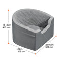 Dog Booster Car Seat Pet Car Seat for Small Medium Dog up to 24.9 kg Gray