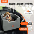 Dog Booster Car Seat Pet Carrier up to 24.9kg Grey
