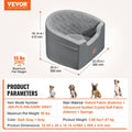 Dog Booster Car Seat Pet Carrier up to 24.9kg Grey