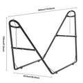 Universal 2 Person Hammock Stand, Adjustable Heavy Duty 550 lbs Capacity Hammock Stand Fits 8-13 ft Hammocks for Outdoor and Indoor Portable Hammock Stand with Chain, Hook, and Carrying Bag