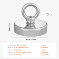 Fishing Magnet Neodymium 318kg Pull Force Heavy Duty Rare Earth