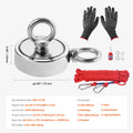 Fishing Magnet 454kg Double-Sided Pull Force Rope Carabiner Kit