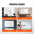 Magnetic Glass Whiteboard 48x32 Wall Mounted Frameless White