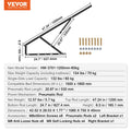 Bed Lift Hardware 59x71cm Wall Bed DIY 154lbs Load Capacity