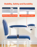 Phlebotomy Chair Blood Draw 400LBS Adjustable Armrests PVC Leather