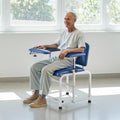 Phlebotomy Chair Blood Draw 400LBS Adjustable Armrests PVC Leather