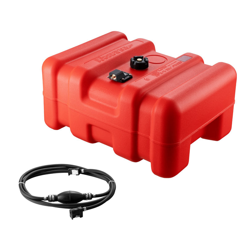 Portable Marine Fuel Tank 12 Gal 55L Outboard Boat Gas Tank Hose