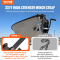 Hand Winch 725.7kg Capacity Boat Trailer 10m Polyester Strap