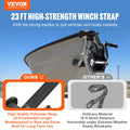 Hand Winch 907kg Pulling Capacity Boat Trailer 7m Strap Ratchet