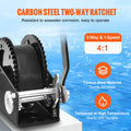 Hand Winch 907kg Pulling Capacity Boat Trailer 7m Strap Ratchet