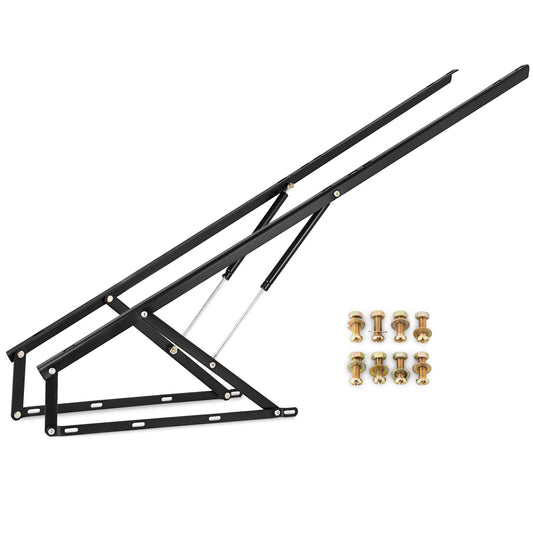Pair of 5FT Pneumatic Mechanism Heavy Duty Gas Spring Kit for Box Bed Sofa Storage Space Saving DIY Project Lifter Lift Up Hardware Black