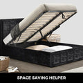 Pair 5FT Gas Spring Lift Hardware Box Bed Sofa Storage DIY Black